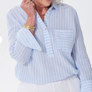 Alice Walk Striped Thick Organic Cotton Cloud Top